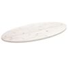 vidaXL bordplade 110x50x2,5 cm oval massivt fyrretr&aelig; hvid