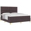 vidaXL Box spring seng med madras M&oslash;rk Brun 180 x 200 cm Stof