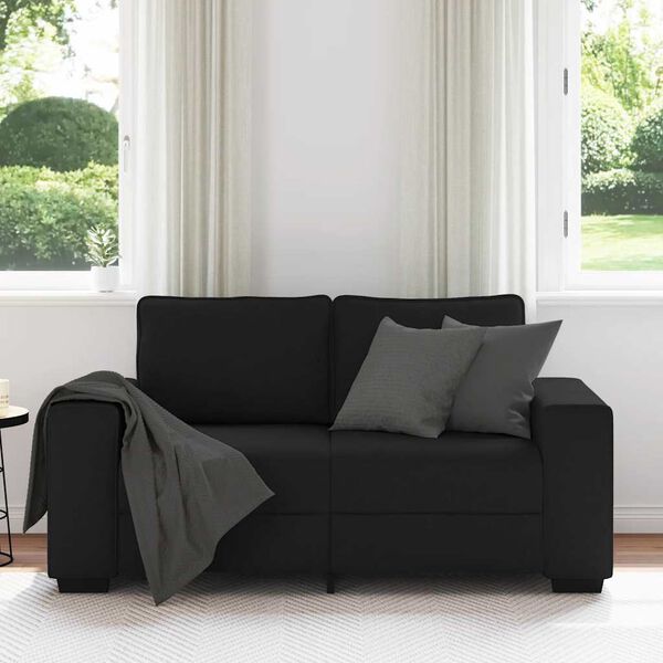 vidaXL 2-personers sofa 160x77x82 cm stof sort