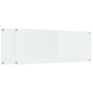 vidaXL K&oslash;kken bagv&aelig;g 2 pcs Transparent 110 x 40 cm h&aelig;rdet glas