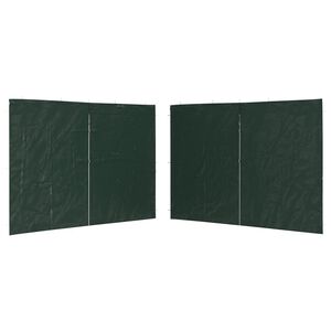 vidaXL v&aelig;gge til festtelt 2 stk. med lynl&aring;s PE gr&oslash;n