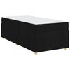vidaXL Sengestel med madras Sort 100 x 200 cm Stof