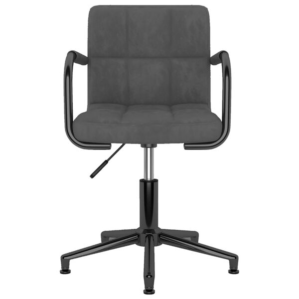 vidaXL drejelige spisebordsstole 4 stk. fl&oslash;jl m&oslash;rkegr&aring;