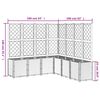 vidaXL plantekasse med espalier 160x160x140 cm PP sort