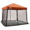 vidaXL Camping Telt S&aelig;t med tag 2 pcs Gr&aring; og orange Taffeta og Stof