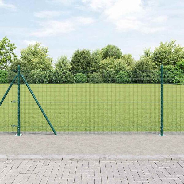 vidaXL Hegnsp&aelig;l Gr&oslash;n 10 x 1 m (19 x 19 mm net) St&aring;l