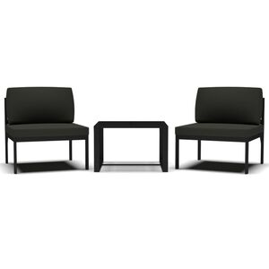 vidaXL udend&oslash;rs sofas&aelig;t med hynder 3 dele aluminium antracitgr&aring;