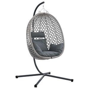 vidaXL H&aelig;ngende &aelig;ggestol polyrattan 104 x 100 x 191 cm