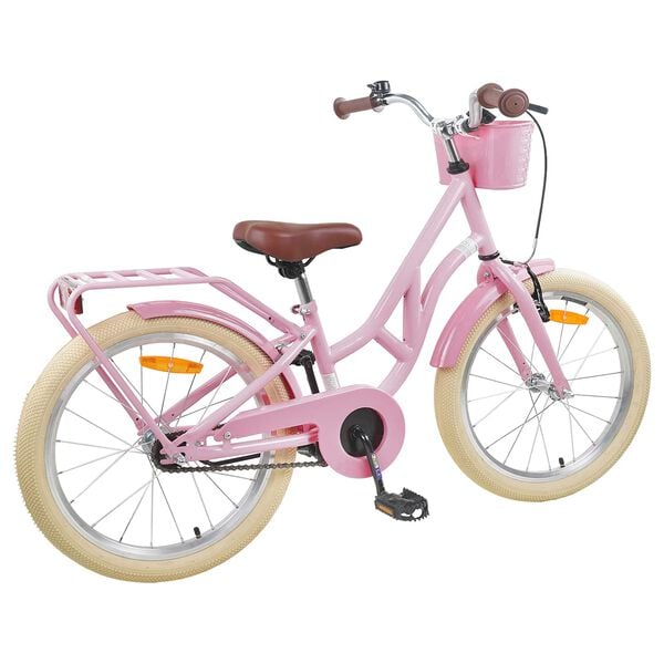vidaXL B&oslash;rnecykel 20 tommer til b&oslash;rn i alderen 6-11 &aring;r Lys pink