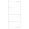 vidaXL d&oslash;r 102x201,5 cm h&aelig;rdet glas og aluminium hvid