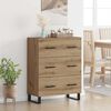 vidaXL Sideboard med skuffe Artisan Egetr&aelig; 69,5 x 34 x 90 cm