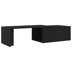 vidaXL Sofabord Sort eg 150 x 50 x 35 cm Konstrueret tr&aelig;