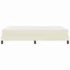 vidaXL Sengestel med madras Creme 140 x 190 cm Stof