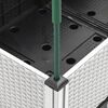vidaXL plantekasse med espalier 120x40x142,5 cm PP hvid