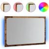 vidaXL badev&aelig;relsesspejl med LED-lys 60x8,5x38 cm antikt tr&aelig;