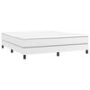 vidaXL Boxspring sengeramme 160x200 cm kunstlæder hvid