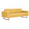 vidaXL 3-personers sofa i stof gul