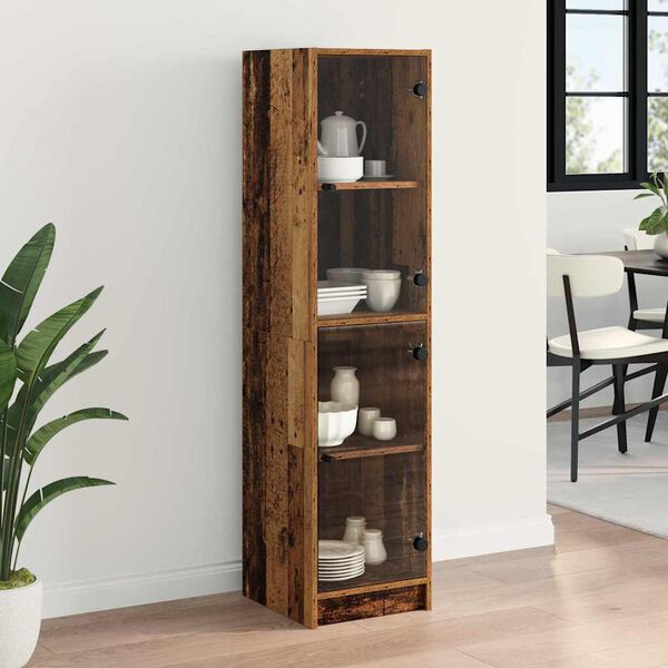vidaXL Highboard Gammelt tr&aelig; 35 x 37 x 142 cm Konstrueret tr&aelig;