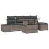 vidaXL Havesofa S&aelig;t 6 stk. Gr&aring; polyrattan