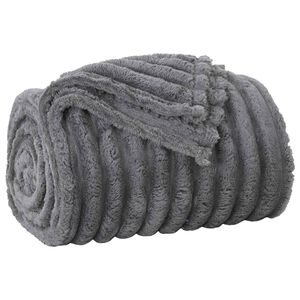 vidaXL T&aelig;ppe M&oslash;rkegr&aring; 200 x 150 cm 0.8 kg Fleece