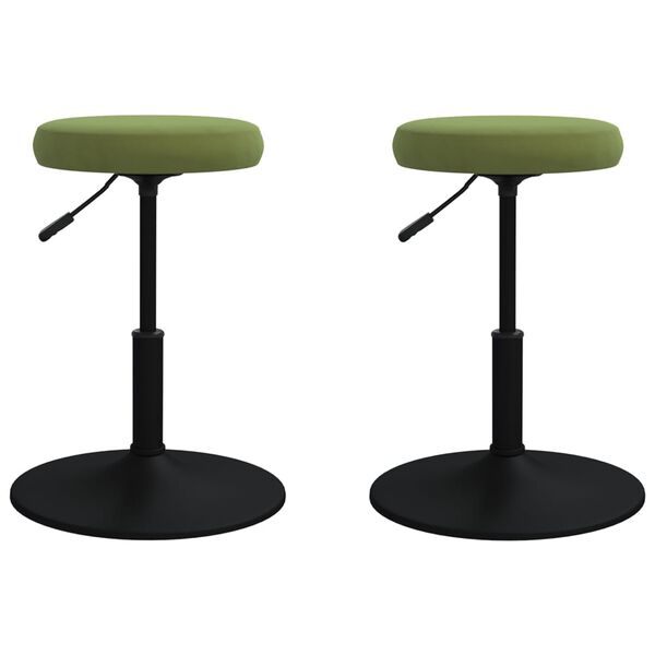 vidaXL spisebordsstole 2 stk. fl&oslash;jl lysegr&oslash;n