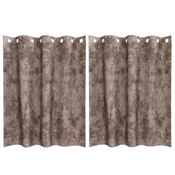 vidaXL Velour Gardiner 2 pcs Cappuccino 140 x 140 cm Fløjl