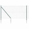 vidaXL K&aelig;dehegn med pigge 10 x 1 m PVC-belagt st&aring;l Gr&oslash;n Mesh