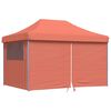vidaXL foldbart pop-up festtelt med 4 sidev&aelig;gge terracotta
