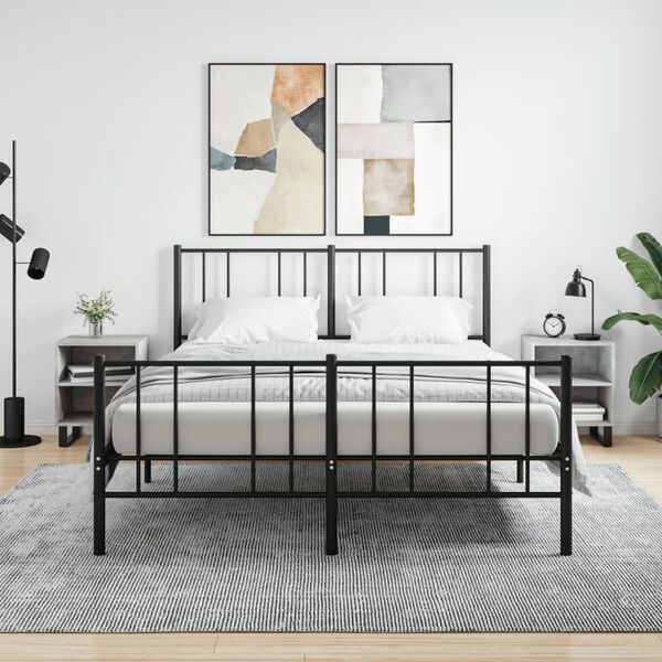 vidaXL sengeborde 2 stk. 40x30x50 cm konstrueret tr&aelig; betongr&aring;