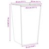 vidaXL plantekrukke 45x45x75 cm galvaniseret stål