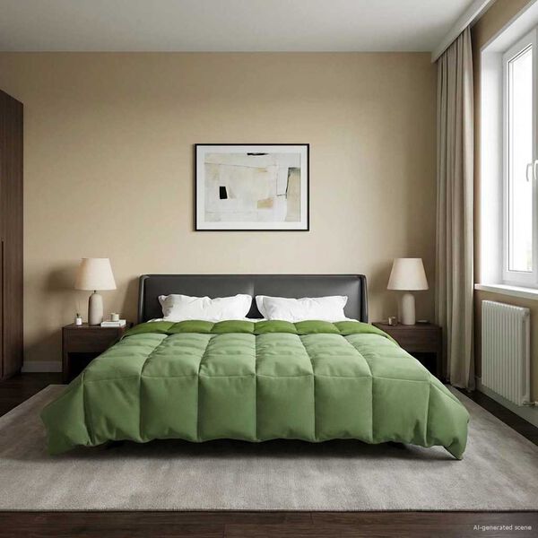 vidaXL Sommer dyne Quilting Gr&oslash;n 240 x 260 cm Mikrofiber