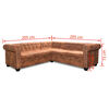 vidaXL 5-personers sofa i Chesterfield-look kunstl&aelig;der brun