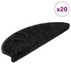 vidaXL trappem&aring;tter 20 stk. 65x21x4 cm sorte halvrunde store