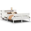 vidaXL seng med reol uden madras 120x190 cm massivt fyrretr&aelig; hvid