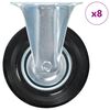 vidaXL faste hjul 8 stk. 125 mm
