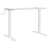vidaXL stel til st&aring;-skrivebord (94-135)x60x(70-114) cm st&aring;l hvid