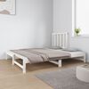 vidaXL daybed med udtr&aelig;k 2x(90x190) cm massivt fyrretr&aelig; hvid