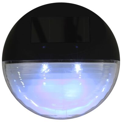 vidaXL soldrevne væglamper LED 24 stk. rund sort