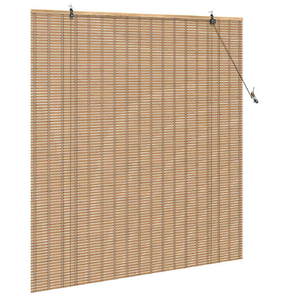 vidaXL Rullegardin med gardiner Natur 140 x 160 cm Bambus