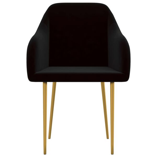 vidaXL spisebordsstole 2 stk. fl&oslash;jl sort