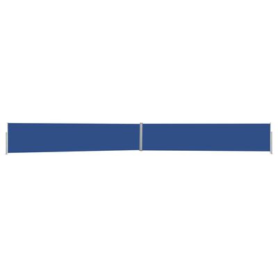 vidaXL sammenrullelig sidemarkise til terrassen 140x1200 cm blå