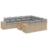 vidaXL sofas&aelig;t til haven 11 dele med hynder polyrattan beige