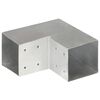 vidaXL stolpebeslag L-form 4 stk. 101x101 mm galvaniseret metal