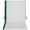 vidaXL studieudstyr 3 fotobaggrunde i bomuld justerbart stel 3 x 5 m