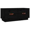 vidaXL tv-bord 80x34x35 cm massivt fyrretr&aelig; sort