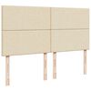 vidaXL kontinentalseng med madras 180x200 cm stof cremefarvet