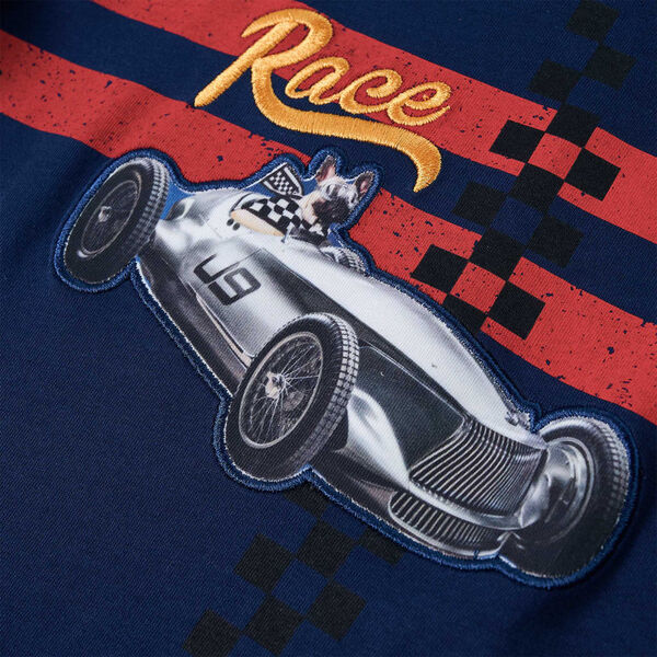 Langærmet T-shirt til børn str. 128 marineblå