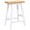 vidaXL barstole 2 stk. massivt gummitræ hvid