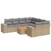 vidaXL sofas&aelig;t til haven 9 dele med hynder polyrattan beige