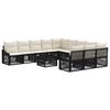 vidaXL Havesofa S&aelig;t 12 stk. Sort polyrattan
